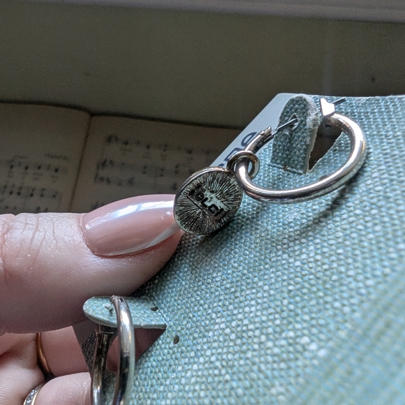 Liz Claiborne Silver and Black Earrings - Picture 6 of 8